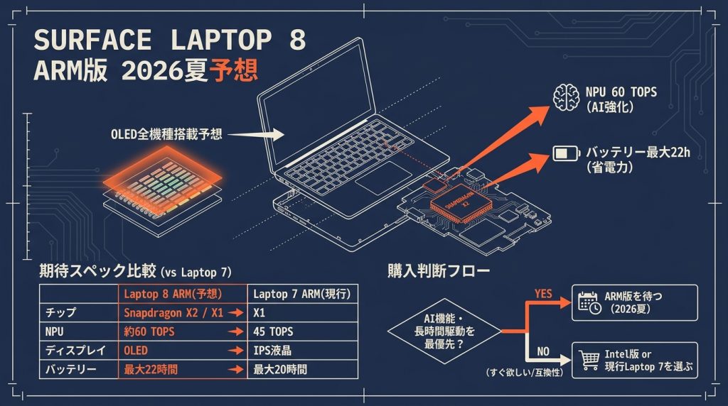 Surface Laptop 8 ARM版2026夏予想 | 新モノウォーカー